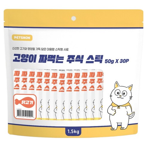 펫츠몬 고양이 짜먹는 주식 스틱 30p, 1.5kg, 1개, 닭고기