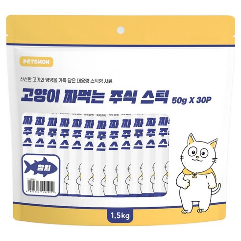 펫츠몬 고양이 짜먹는 주식 스틱 30p, 1.5kg, 1개, 참치