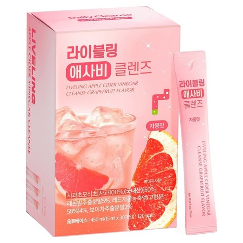 라이블링 애사비 클렌즈 자몽맛, 450ml, 1개