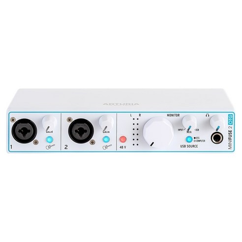 아투리아 미니퓨즈 2 OTG USB-C 2채널 홈레코딩 모바일 지원 오디오 인터페이스, MiniFuse 2 OTG, 화이트