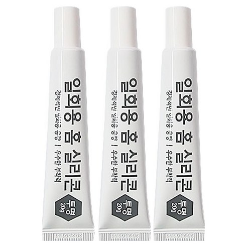 플러스라인 일회용 홈 실리콘 투명 20g, 3개