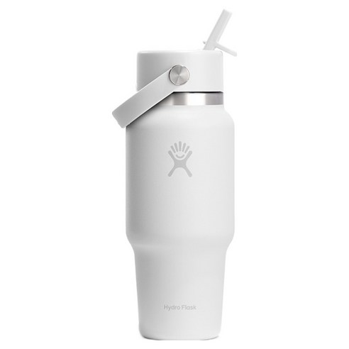 하이드로플라스크 와이드 플렉스 스트로 트래블보틀 텀블러, 화이트 NEW, 1개, 709ml