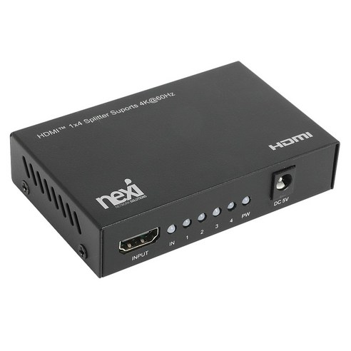 넥시 4K 1:4 HDMI 분배기 NX-4K0104SP-60C NX1297, 1개