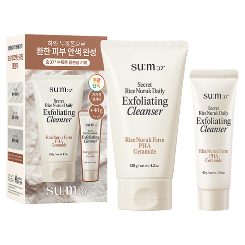 숨37도 시크릿 라이스 누룩 필링 투 폼 클렌저 120g + 40g 세트 솔직 후기 | 실사용자 리뷰 분석 썸네일