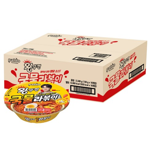 왕뚜껑 국물라볶이, 130g, 18개