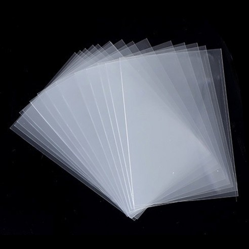 문구담 카드 프로텍터 비닐 슬리브 05 오픈형 0.1 x 65 x 90 mm, 투명, 400개