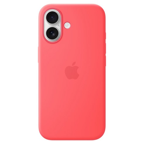 Apple 정품 아이폰 맥세이프 실리콘 케이스, 아이폰 17, 브라이트 구아바