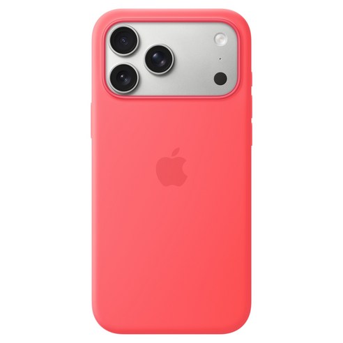 Apple 정품 아이폰 맥세이프 실리콘 케이스, 아이폰 17 Pro Max, 브라이트 구아바