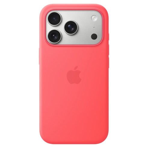 Apple 정품 아이폰 맥세이프 실리콘 케이스, 아이폰 17 Pro, 브라이트 구아바