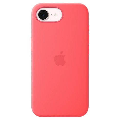 Apple 정품 아이폰 맥세이프 실리콘 케이스, 아이폰 17e, 브라이트 구아바