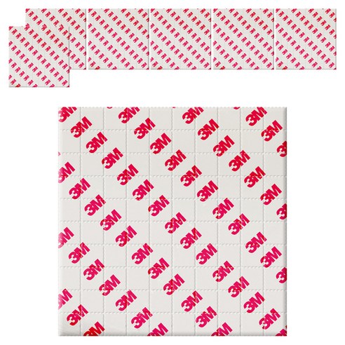 쓰리엠 뜯어쓰는 두꺼운 흰색 폼 양면테이프 10 x 10 cm, 7개