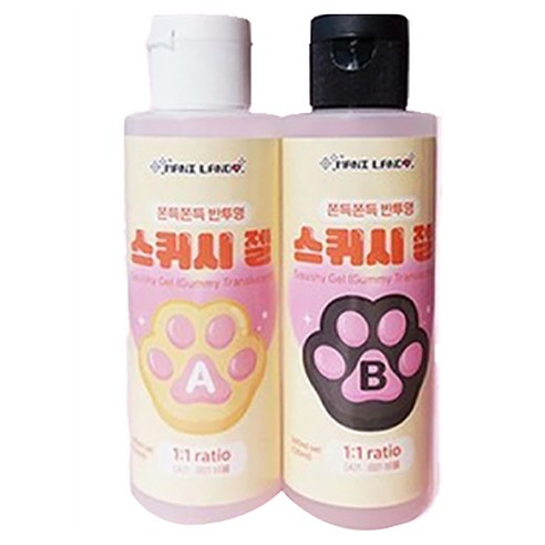 마니랜드 스퀴시 젤 공예용 말랑이 슬라임 만들기 DIY 세트 C 옐로라벨 쫀득, 1세트, C. 옐로라벨-쫀득 반투명, 거의 불투명
