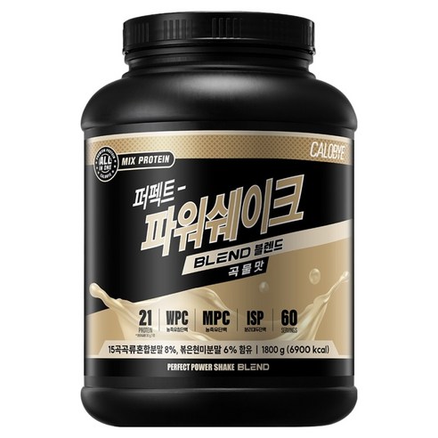 칼로바이 퍼펙트 파워쉐이크 블렌드 단백질쉐이크 곡물맛, 1.8kg, 1개