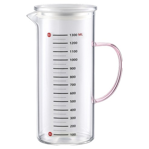 발룬피니 내열유리 컬러핸들 물병, 혼합색상, 1개, 1.5L