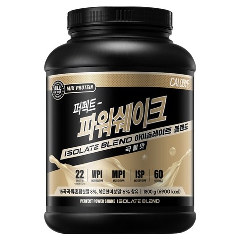 칼로바이 퍼펙트 파워쉐이크 아이솔레이트 블렌드 단백질쉐이크 곡물맛, 1.8kg, 1개 1.8kg, 1개