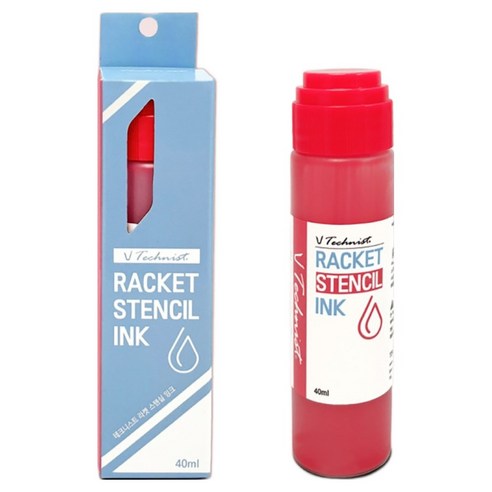 테크니스트 배드민턴 스텐실 잉크, RED, 1개