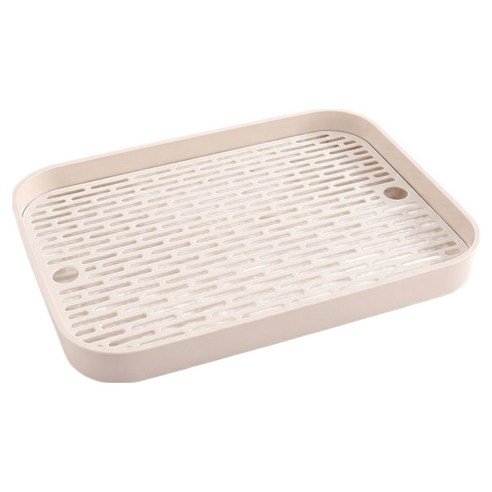 쿠쏘 물빠짐 티 트레이 34 x 26 x 4 cm, 베이지, 1개 베이지, 1개