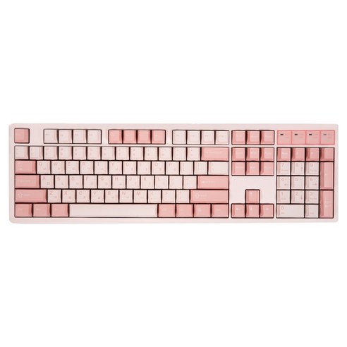 큐센 PBT 풀윤활 가스켓 유선 기계식 키보드 YSY 실론밀크축, 벚꽃, QSENN X104, 제조사축