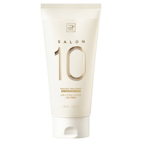 미쟝센 살롱10 단백질 트리트먼트 손상 모발용, 280ml, 1개