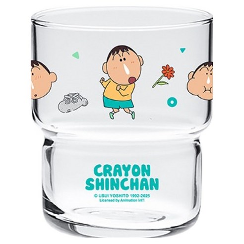 플라잉웨일즈 짱구는 못말려 홈카페 글라스 300ml, 맹구, 1개