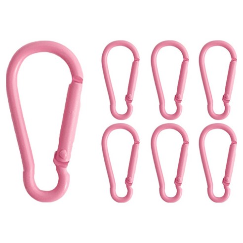 yarna 컬러 카라비너 키링, 핑크, 7개