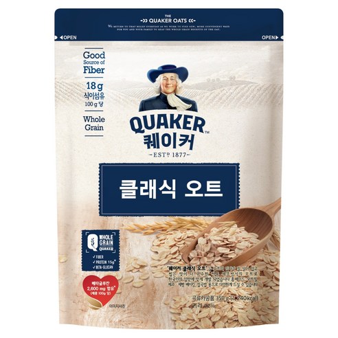 퀘이커 클래식 오트 시리얼, 350g, 1개