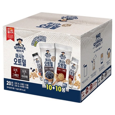 퀘이커 마시는 오트밀 그레인 서리태 낱봉팩 솔직 후기 | 실사용자 리뷰 분석 썸네일