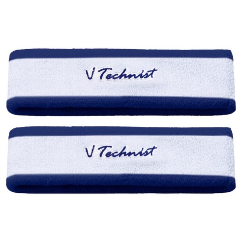테크니스트 스포츠 머리밴드 TNA6502, WHITE + NAVY, 2개