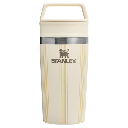 스탠리 카페 투고 트래블 머그컵, 크림 피크닉 스트라이프, 1개, 354ml