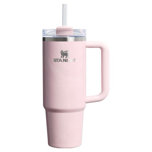 스탠리 퀜처 H2.0 플로우 스테이트 텀블러, 핑크 아메시스트 칼라카타, 1개, 887ml