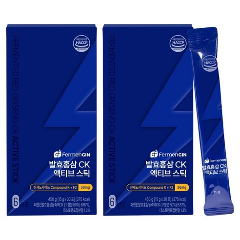 퍼멘진 발효홍삼CK 액티브 스틱, 450g, 2개
