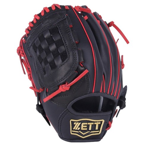 ZETT 브론즈급 글러브 좌투용 BPGK-3511 LH, 블랙 + 레드, 1개