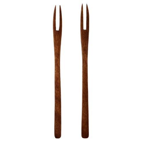 JAJU(자주) 옻칠 티포크, 다크 브라운, 2개