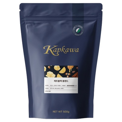 캅카와 제트블랙 블렌드 커피원두, 500g, 1개, 홀빈(분쇄안함)