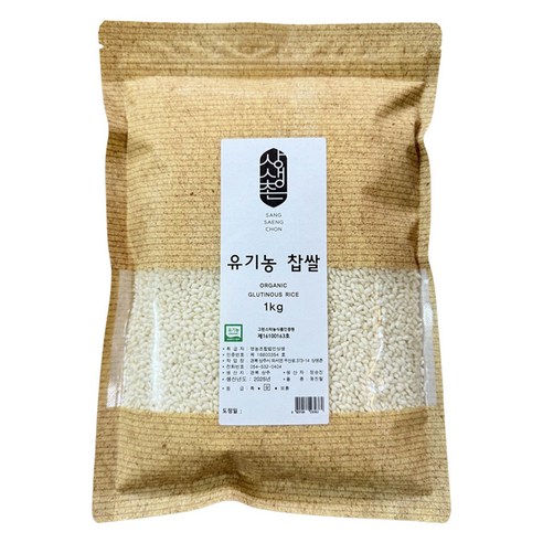 상생촌 유기농 찹쌀, 1kg, 1개
