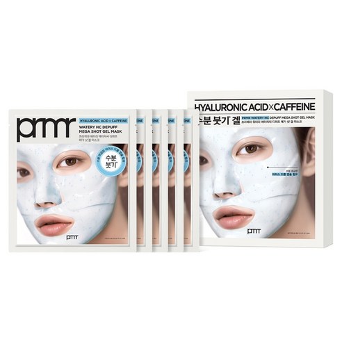 프리메라 워터리 에이치씨 디퍼프 메가 샷 겔 마스크 36g, 1개, 5개입