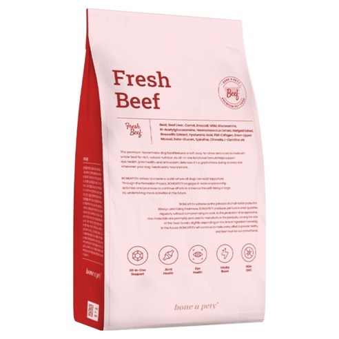 본아페티 강아지 플러스 프레시 비프 기능성 사료, 소+간, 1kg, 1개
