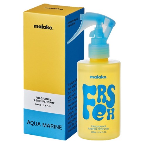 말라코 오 프레쉬 섬유 향수, 1개, 200ml, 아쿠아 마린