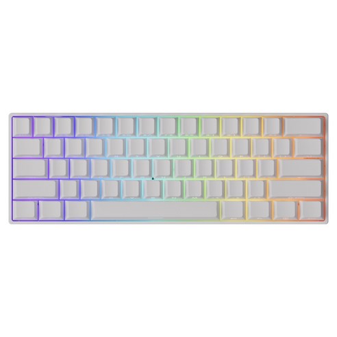 AKKO MONSGEEK FUN60 Pro HE 자석축 기계식 유선 텐키리스 키보드, WHITE, 마그네틱축(자석축)