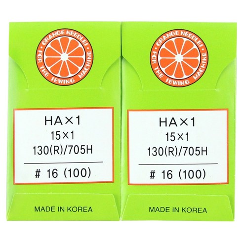 오렌지니들 가정용 미싱바늘 HA 10p, 2개