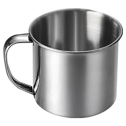 월드크린 스텐 304 라이트 양치 컵 350ml, 실버, 1개