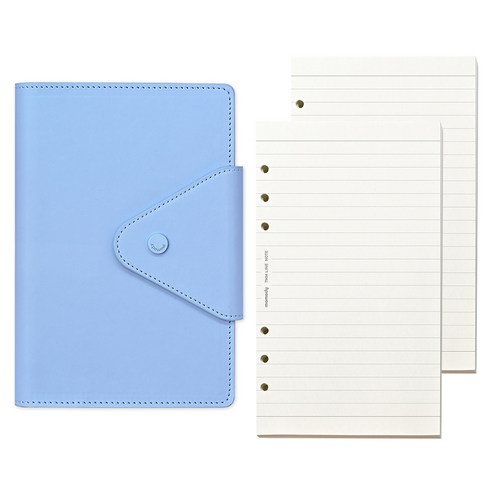 모모디 모먼트 프리미엄 데일리 7mm 라인 6공 다이어리, 스카이, 1개