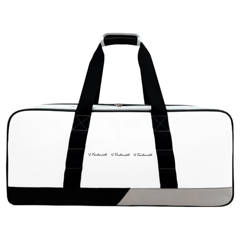 테크니스트 2단 배드민턴 라켓백, WHITE + BLACK + GRAY, 1개