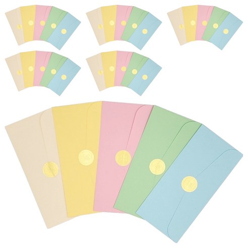 스토리 멜로우 편지&용돈봉투 5종 x 6p + 골드스티커 30p 세트, 혼합색상, 1세트