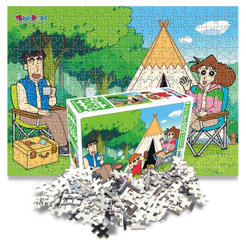 학산문화사 짱구 직소퍼즐 캠핑, 혼합색상, 1개, 300피스