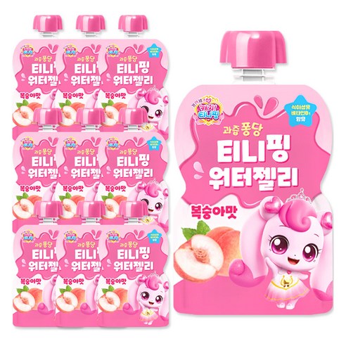 푸드웰 티니핑 워터젤리 복숭아, 10개, 110ml