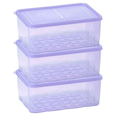 땡스소윤 냉동실 전용 밀폐용기 라벤더 5호 1.3L, 1개입, 3개