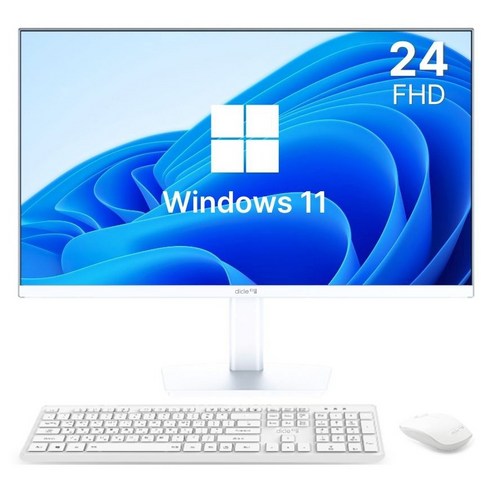 디클 2025 올인원 PC 셀러론 인텔 12세대, 화이트, CUP-A24S1 N95, 128GB, 16GB, WIN11 Home