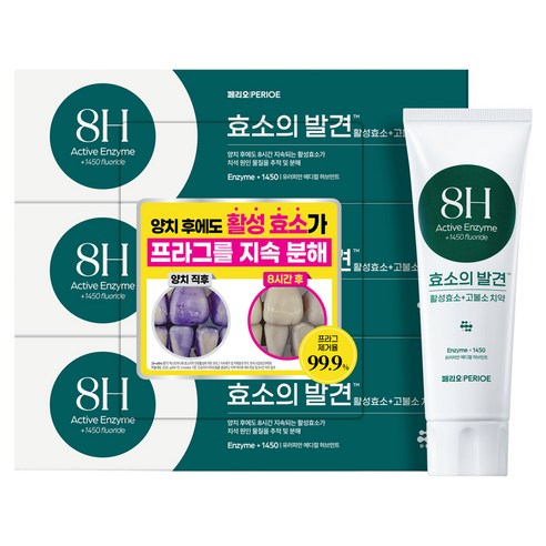 페리오 효소의발견 1450 고불소 치약 유러피안민트 100g, 1개, 3개입