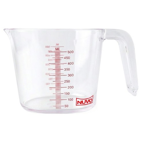 누보 플라스틱 계량컵, 화이트 + 레드, 1개, 500ml